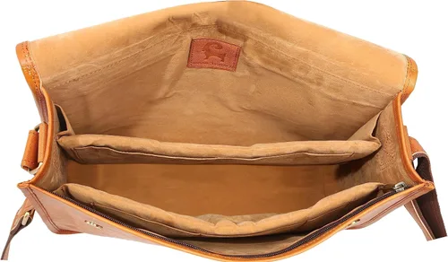 Vista 7 de URBAN LEATHER Laptop Shoulder Messenger Bag - Vintage Brown Handmade Satchel Briefcase Bag for Men