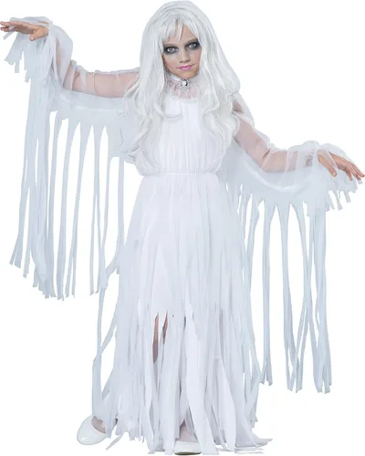 Disfraz de niña fantasma para niños, Multicolor -