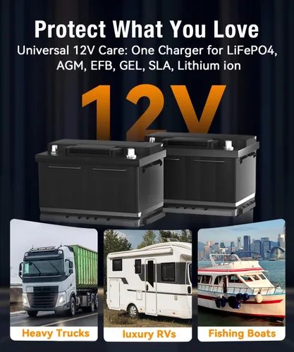 Vista 3 de BALDR Cargador de batería solar de 13 W actualizado, mantenedor de 12 V, portátil, impermeable, panel solar, kit de carga de goteo para automóvil