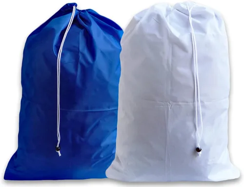 Vista 3 de Bolsas de lavandería extra grandes, color negro y plateado (gris), (paquete de 2)