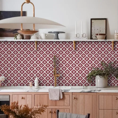 Vista 43 de Alwayspon Adhesivos de transferencia de azulejos de vinilo esmerilado para despegar y pegar, calcomanías autoadhesivas para azulejos de pared