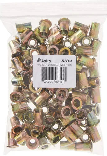 Vista 4 de Astro Pneumatic Tool RN14 - Tuercas remachadoras de acero (100 piezas, 1/4-20)