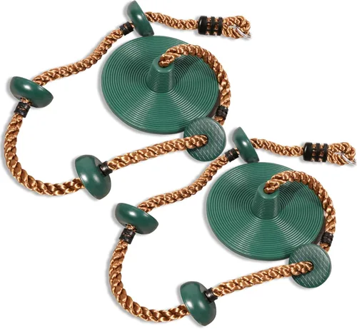 Vista 12 de REDCAMP Columpios de cuerda de escalada para árboles, asiento de columpio de disco de plástico resistente para niños y adultos con correa