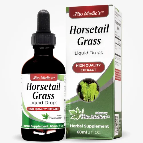 FITO MEDIC'S Laboratorio - Cola de caballo, extracto de gotas líquidas, vegetariano, sin OMG, sin alcohol, líquido sin gluten, cola de caballo.