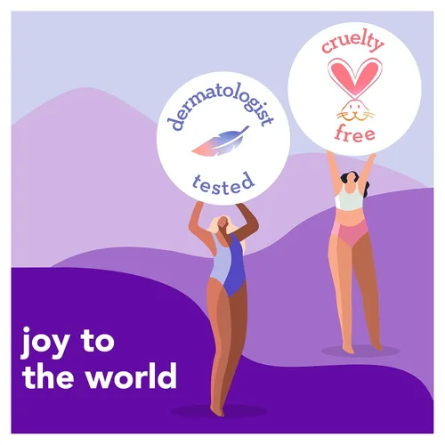 Vista 6 de joy Maquinillas de afeitar para mujer, 1 mango, 4 recambios de cuchillas de afeitar, lavanda, Lubrastrip para ayudar a evitar la irritación