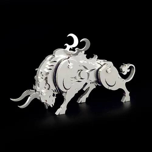 Microworld Rompecabezas de metal 3D, kits de modelo de metal mecánico de vaca, colección Steel Warcraft Challenge rompecabezas 3D para adultos