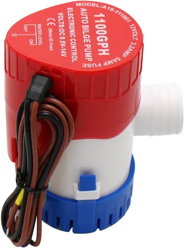 Vista 4 de MAKERELE Bomba de sentina automática para barcos 12 V 1100 GPH Bomba de agua de sentina sumergible automática para barcos con interruptor
