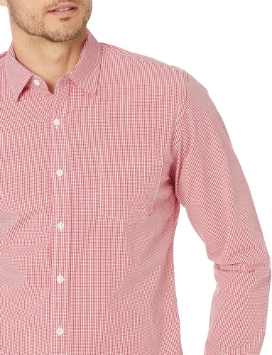 Vista 4 de Tienda Essentials Men's Regular-Fit Long-Sleeve Casual Poplin Shirt