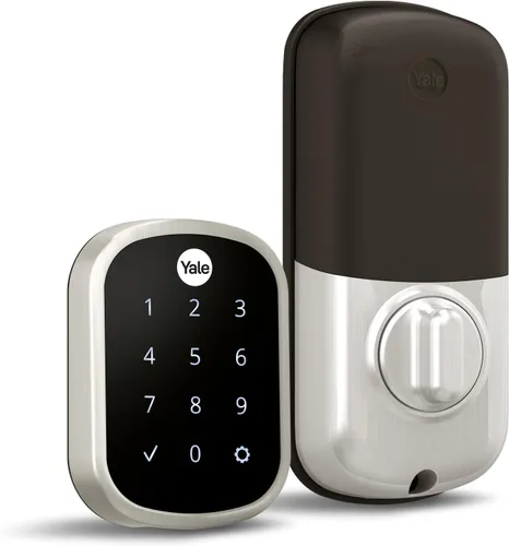 Vista 8 de Yale Security Cerradura de Pestillo con Teclado sin Llave - Desbloquea Usando tu Código de Entrada - Sin aplicación o conectividad - Gamuza Negra