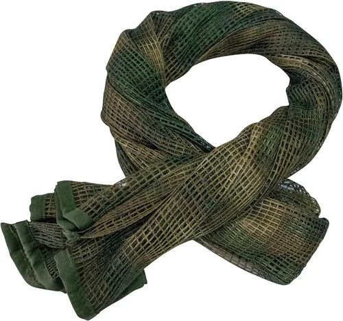 Vista 11 de GRVCN Velo de Francotirador Bufanda Táctica Red de Malla de Camuflaje Corporal Militar, Bufanda de Patrón de Camuflaje de Doble Cara