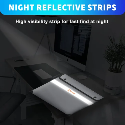 Vista 5 de Bolsa de documentos ignífuga mejorada de 5200 °F con aislamiento térmico, bolsa resistente al agua y fuego con cremallera, 8 capas