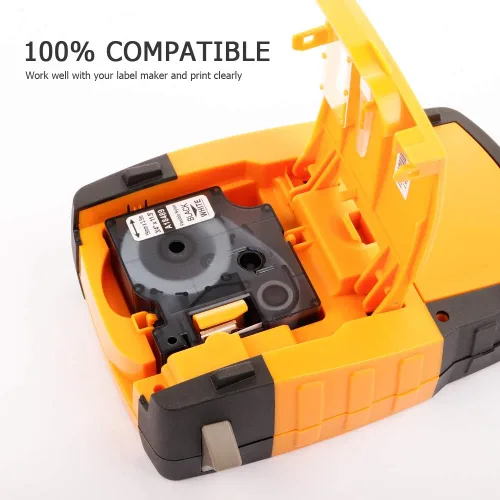 Vista 4 de Cinta de etiquetas de repuesto para Dymo 18488 Rhino 4200 5200 5000 6000 3000 nailon flexible compatible con repuestos para etiquetadoras