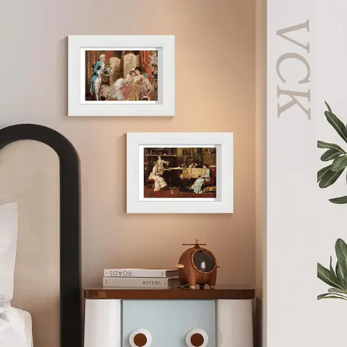 Vista 81 de VCK Portarretratos de madera negra de 5 x 7 pulgadas, para colgar en la pared, galería o mesa, 1 paquete