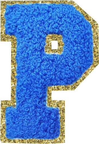 Vista 149 de Parches de letras con plancha, 3 piezas de letras de chenilla para chaquetas, parches de letras universitarias, parches de letras de Letterman