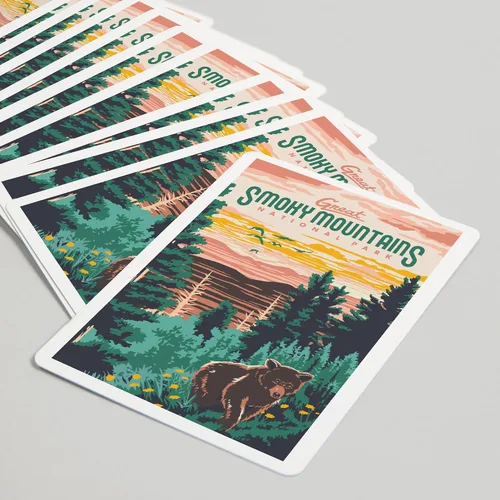 Vista 5 de Lantern Press Great Smoky Mountains National Park, serie Explorer, 52 cartas para adultos, baraja de cartas tamaño póquer