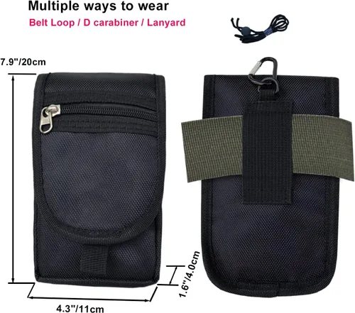 Vista 3 de Funda para herramientas para cinturón, bolsa organizadora multiherramienta para funda de teléfono celular EDC Gears, bolsa de herramientas táctica