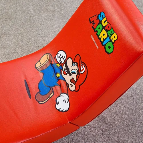 Vista 8 de X Rocker Silla de videojuegos con licencia oficial de Nintendo Super Mario Bros Video Rocker, colección Joy (rojo, Mario)
