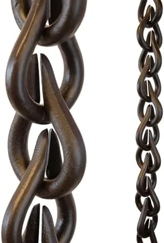 Nutshell Stores Cadena de lluvia de gotas de aluminio fundido - Bronce - 6 pies