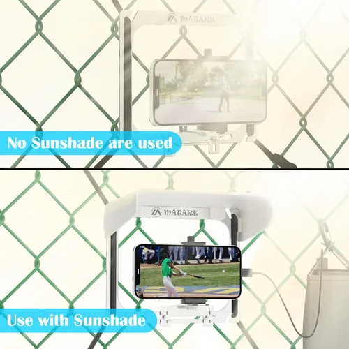 Vista 4 de Montura de Valla para Celular con Sombra, Kit de Montaje para Grabación de Juegos Compatible con Gamechanger, iPhone, Mevo Start, Teléfonos y GoPro