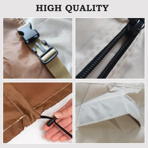 Vista 4 de CHENGWEI Funda impermeable para columpio de 3 plazas, para patio, porche, 3 plazas, para invierno, funda protectora para muebles de jardín de 3