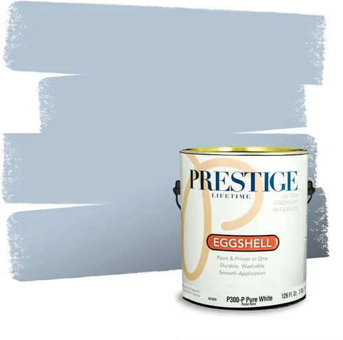 Vista 189 de Prestige Paints - Pintura exterior e imprimación en uno, 1 galón, plano, coincidencia comparable con Behr Misty Isle, P500-N-MQ5-62