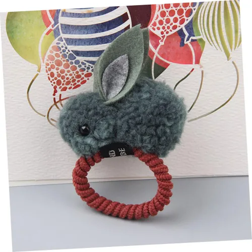 Vista 6 de FRCOLOR 2 piezas de anillos elásticos para el cabello para niños, coletas para coleta de caballo para niñas, estilo conejo para niños pequeños