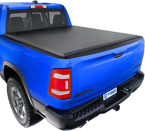 Vista 27 de Tyger Auto T1 Cubierta suave enrollable para caja de camioneta compatible con Dodge Ram 1500 2009-2018 y Classic 2019-2025, caja de 5 pies 7