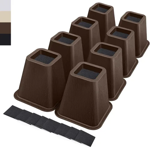 Vista 19 de ANNKUT Elevadores de cama resistentes de 6 pulgadas, elevadores de muebles para escritorio, silla, mesa o sofá, elevadores de sofá, soporta hasta