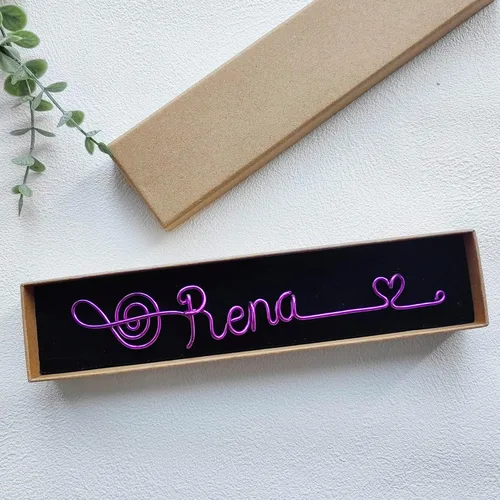 Vista 8 de Generic Marcapáginas de alambre de aluminio personalizado, un marcador de nombre elegante, una forma única para los amantes de los libros (opcional)