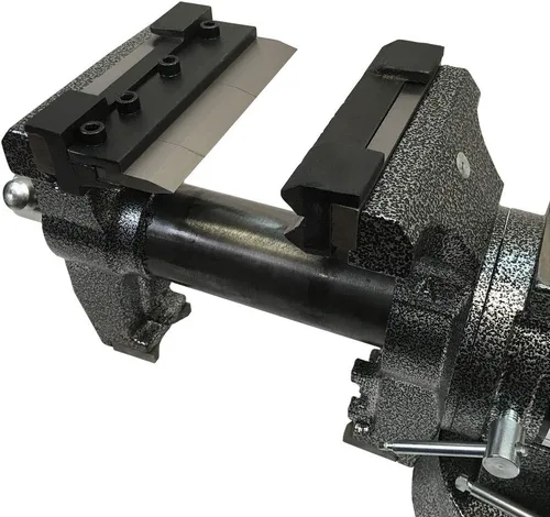 Prolinemax Soporte de tornillo de banco de 5 "Prensa de freno Bender Accesorio Doblado 14 Calibre Acero Suave 1/8" Aluminio