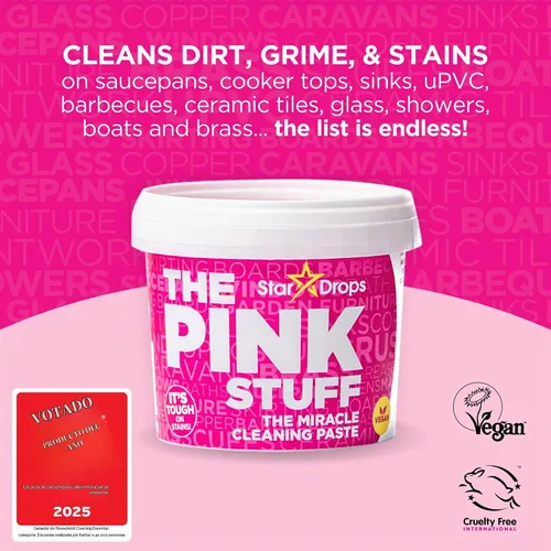 Vista 2 de Stardrops - The Pink Stuff - Paquete de 2 pasta de limpieza milagrosa y spray multiusos (1 pasta de limpieza, 1 aerosol multiuso)