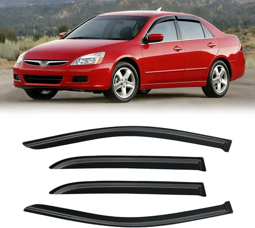 Vista 127 de Viseras de ventana para Chevrolet Silverado y GMC Sierra 1500 Crew Cab 2014-2018, protectores de lluvia, deflector de ventilación, sombra humo