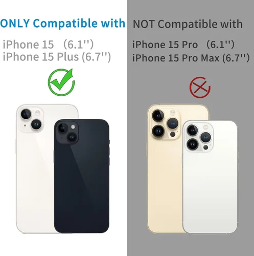 Vista 2 de Dengduoduo Paquete de 3 protectores de lente de cámara de vidrio templado para iPhone 15 de 6.1 pulgadas y para iPhone 15 Plus de 6.7 pulgadas