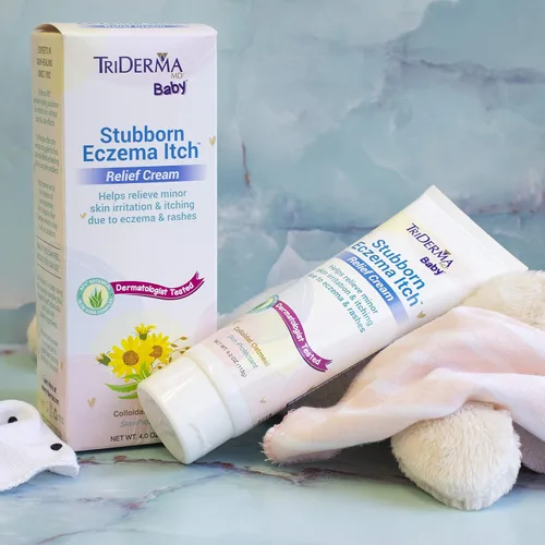 Vista 5 de TriDerma Crema para aliviar la picazón del eccema obstinado que calma para la piel sensible 4 onzas