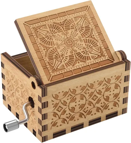Vista 3 de You are My Sunshine - Caja de música personalizable de madera, caja de música personalizable con láser grabada con láser, caja musical de madera