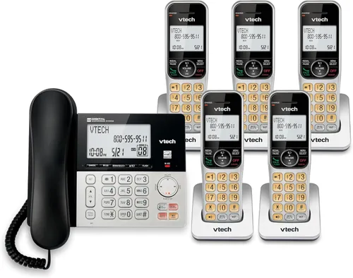 Vista 13 de VTech VG208 DECT 6.0 Teléfono con cable/inalámbrico para el hogar con contestador, bloqueo de llamadas, identificación de llamadas, pantalla