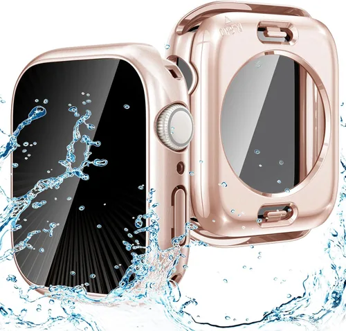 Vista 18 de Goton Funda impermeable con protección de privacidad compatible con Apple Watch, protector de pantalla de 40 mm para Series 6/5/4, SE 3/2/1