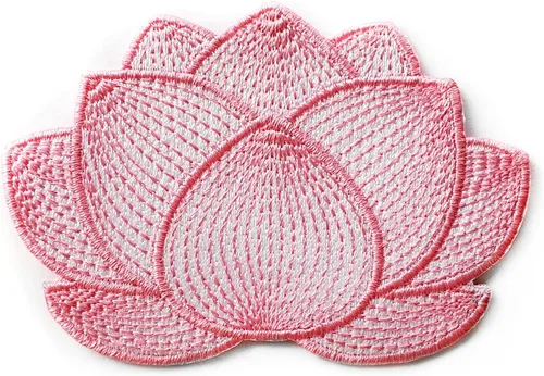 Kolorspun Parche de flor de loto - Gancho y bucle táctico moral parche (rosa)