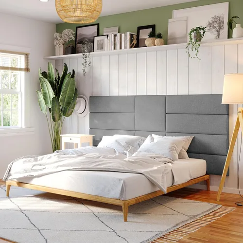 Vista 416 de Jaxx Panelist - Cabecero acolchado moderno, juego de 4 paneles para montar en la pared (cada uno de 11.25 x 38 pulgadas), tamaño King