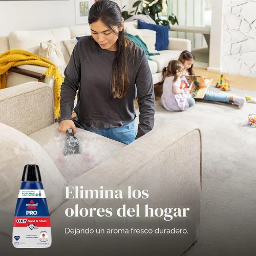 Vista 4 de Bissell Professional Spot and Stain + Oxy Fórmula limpiadora de manchas, portátil, para máquina, 32 onzas líquidas, unidad