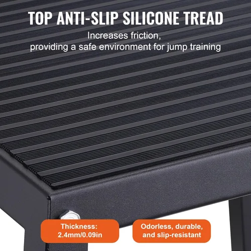 Vista 3 de VEVOR Caja de salto pliométrica, caja pliométrica de 18 pulgadas, plataforma pliométrica de acero y caja de agilidad de salto, caja de ejercicios