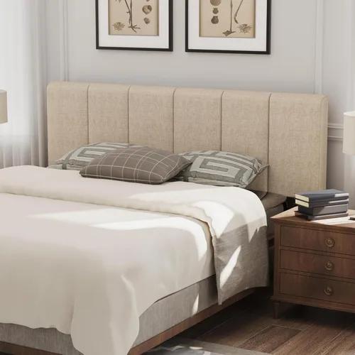 Vista 16 de HAOBO Home Cabeceros tapizados plegables Queen/Full de lino con ajustes de altura