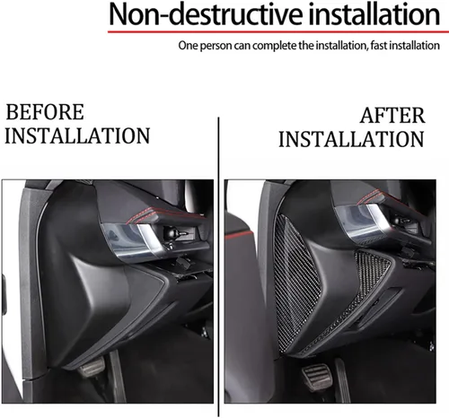 Vista 7 de Adhesivo decorativo suave de fibra de carbono real 3D para automóvil, antichoque, para salpicadero, puerta lateral, compatible con Corvette C8