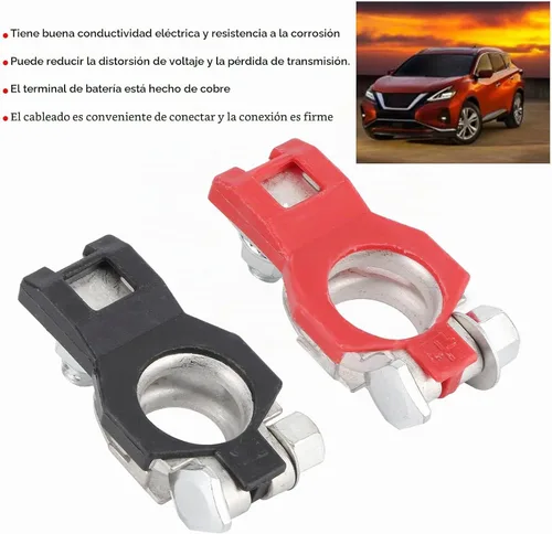 Vista 2 de 20pcs Terminales De Batería De Coche Conectores De Abrazadera De Terminal De Batería Conectores Terminales Positivos Negativos