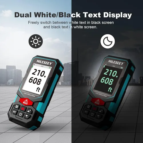Vista 6 de Laser Measure, MiLESEEY Laser Distance Meter, Rechargeable Multifunctional Laser Measurement Tool with Pointfinder Camera,P2P Technology, Perfect