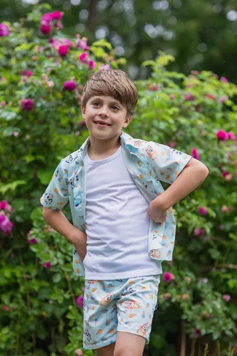 Vista 7 de Bluey Bingo Muffin Matching Family Hawaiian Button Down Shirt and Shorts