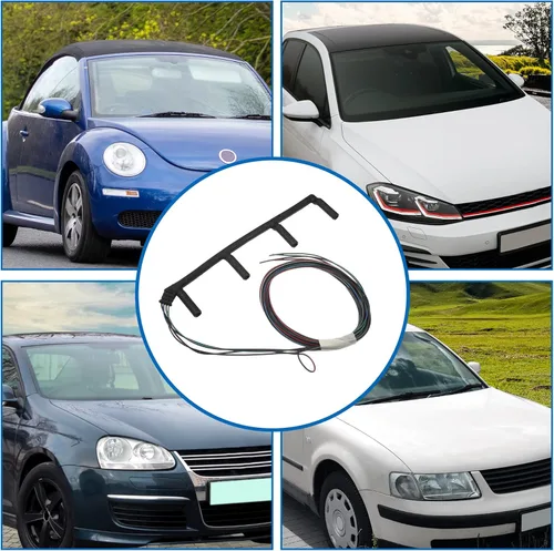 Vista 7 de X AUTOHAUX Juego de arnés de cableado de bujía incandescente 038971782C para Volkswagen Jetta 2002-2010 para Volkswagen Beetle 2002-2010