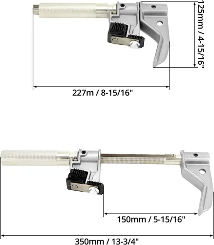 Vista 6 de QWORK 7402 - Cazador universal de roscas exterior, herramienta de reparación de roscas de alta resistencia para 1-1/4" a 5" O.D, 1 juego