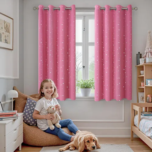 Vista 149 de BGment Cortinas cortas para ventanas, cortinas opacas pequeñas de 45 pulgadas para dormitorio, cortinas de oscurecimiento de habitación