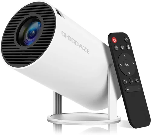 Vista 13 de Mini proyector, proyector portátil con WiFi y Bluetooth, proyector inteligente para exteriores con cable HDMI, 300 ANSI, compatible con cine en casa
